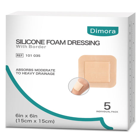 Dimora Silicone Foam Dressing Bordered Foam Wound Dressing