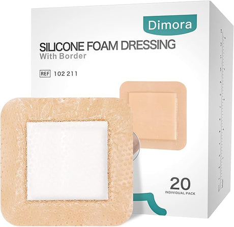 Dimora Silicone Foam Dressing Bordered Foam Wound Dressing