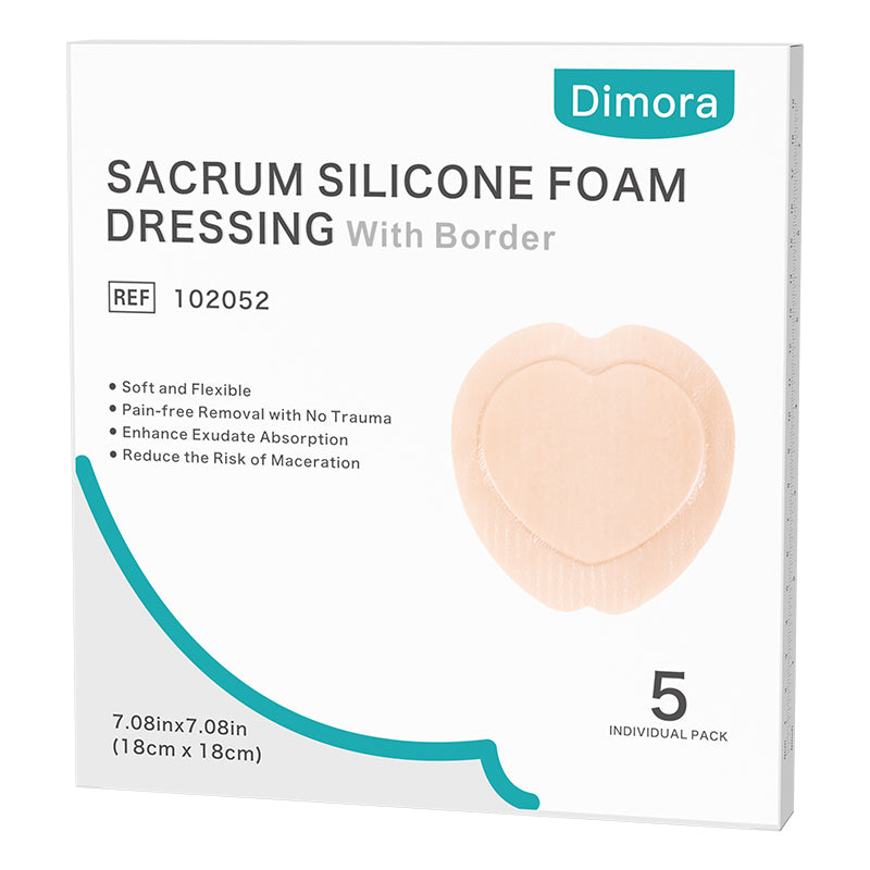 Dimora Sacrum Silicone Foam Adhesive Wound Dressings 7.08 x 7.08inch