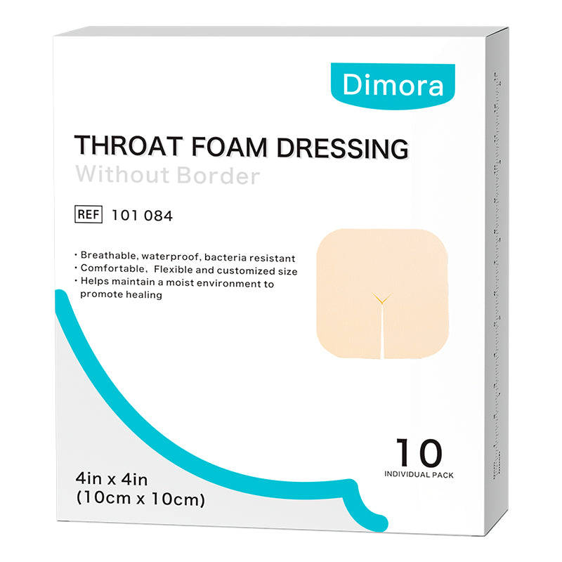 Dimora Fenestrated Foam Dressing, Non-Adhesive Tracheo Pads