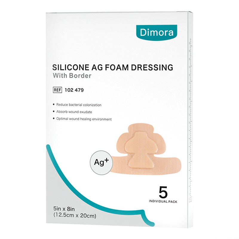 Dimora Silver Silicone Foam Bandage Antibacterial Wound Dressing