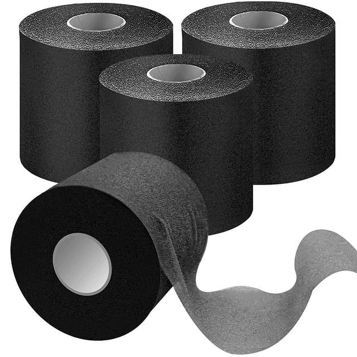 Dimora Pre Wrap Tape (4-Rolls) -Athletic Foam Underwrap for Sports 2.75 inches x 30 Yards - Black