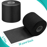 Dimora Pre Wrap Tape (4-Rolls) -Athletic Foam Underwrap for Sports 2.75 inches x 30 Yards - Black