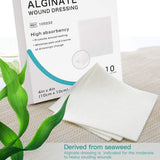 Dimora Calcium Alginate Wound Dressing Soft and Highly Absorbent Non-Stick Padding 4'' x 4'' 10 Pads