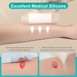 Dimora Silicone Foam Dressing with Border Waterproof Adhesive Bandages 4"X4" Pack of 10